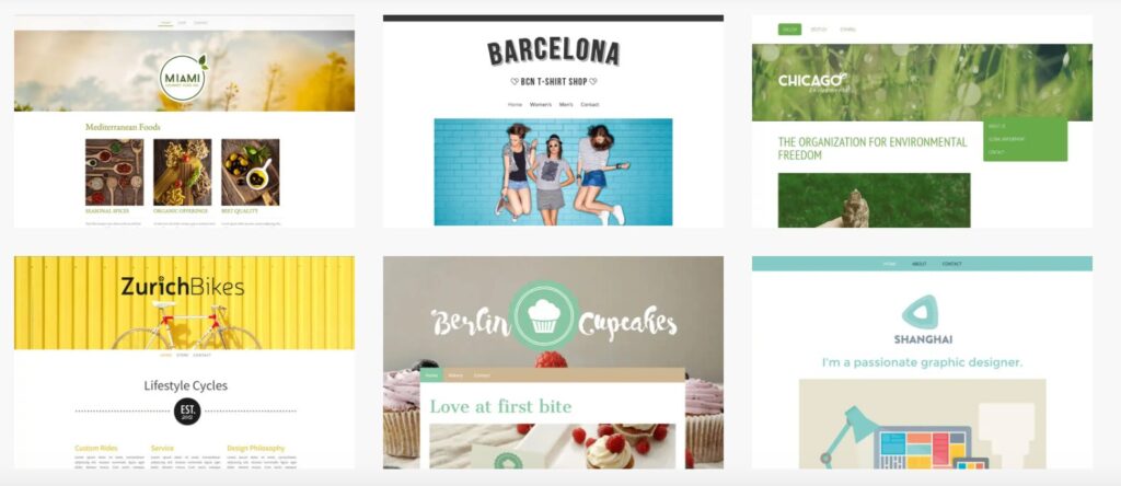 Jimdo公式のホームページ参考例